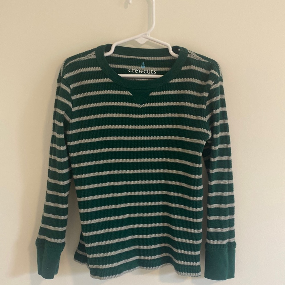 Crewcuts Green Waffle Tee